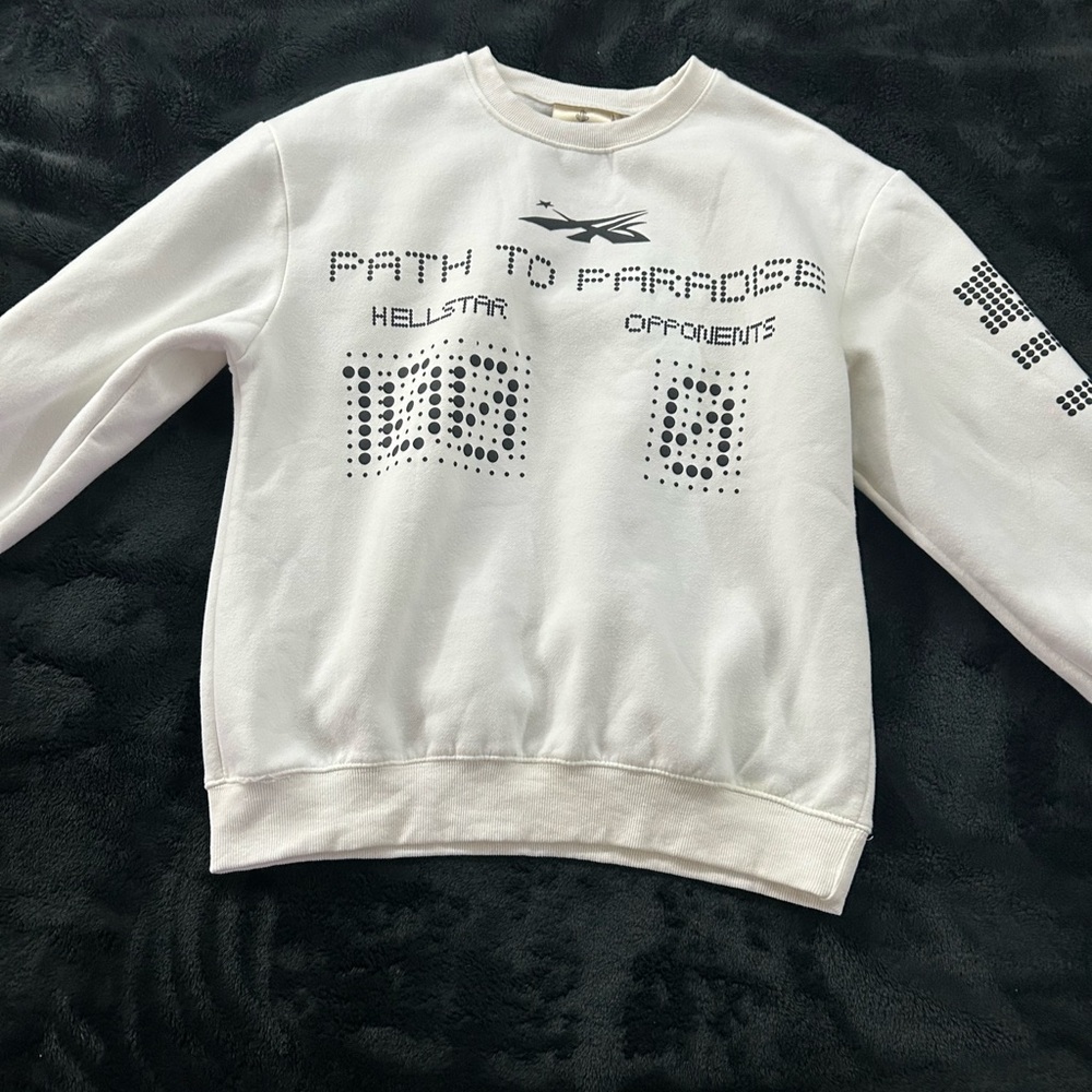 White hellstar crew neck